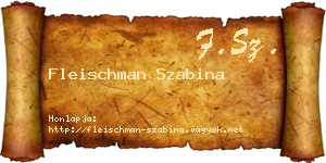 Fleischman Szabina névjegykártya